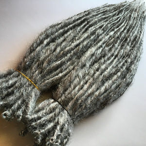 70 Silver Grey Dreads Dreadlocks Hair Extensions